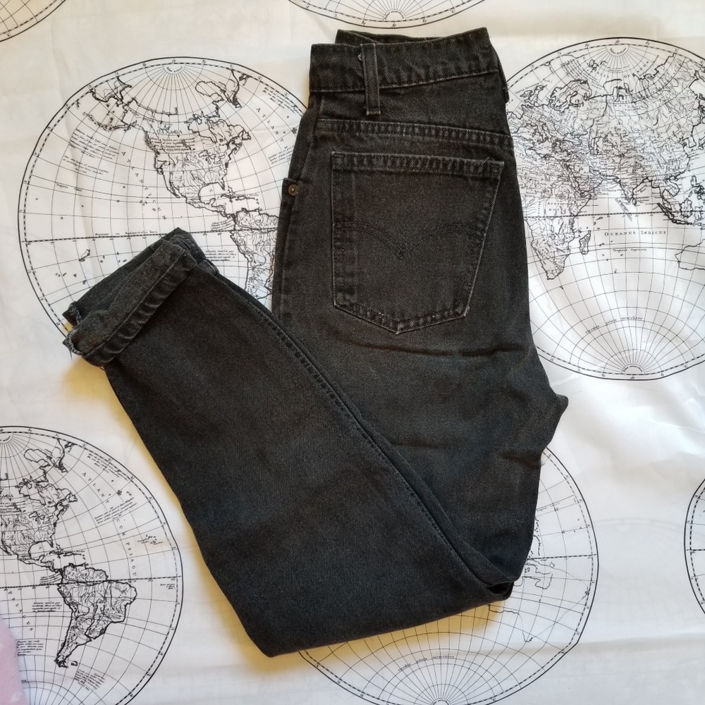 Vintage Rare Orange Tab Levi's 312 Mom Jeans Black